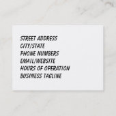 Boerderij Services Visitekaartje (Achterkant)