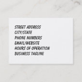 Boerderij Services Visitekaartje (Achterkant)