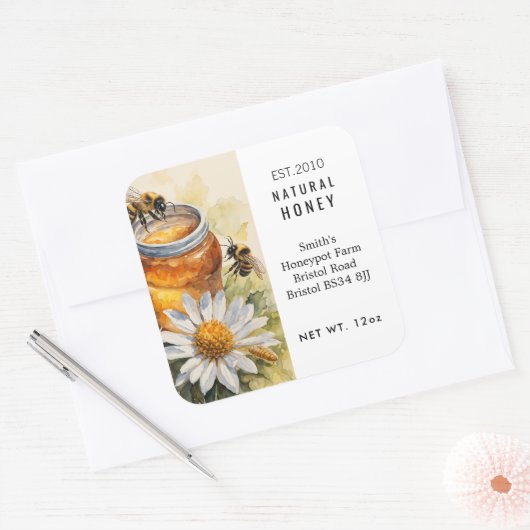 Boerderij shop honingpot etiket kleine onderneming (Envelop)
