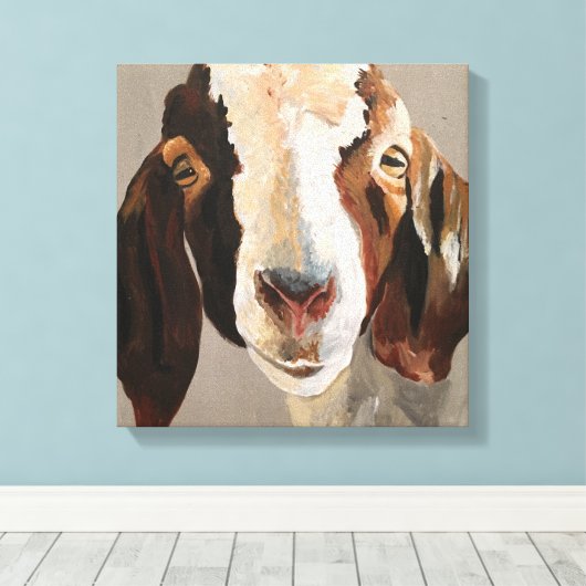 Boerderij Show Geitenschilderij Muurkunst op Canva Canvas Afdruk (Insitu (Houten vloer))