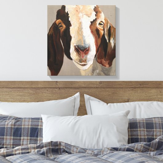 Boerderij Show Geitenschilderij Muurkunst op Canva Canvas Afdruk (Insitu (Slaapkamer))