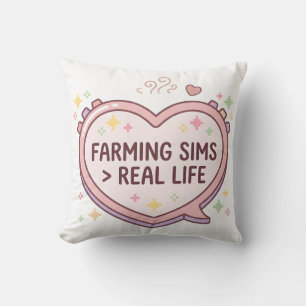 Boerderij Sims Groter Dan Echt Leven Pastel Kussen
