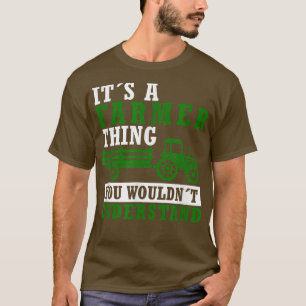 Boerderij Slogan Farming Quote Tractor Family Retr T-shirt