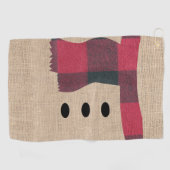 Boerderij Sneeuwman Winter Thema Golf Accessoires Golfhanddoek (Horizontaal)