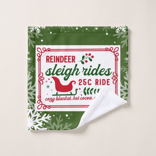 Boerderij Sneeuwvlokken, vers Bad Handdoek (Wasdoekje)