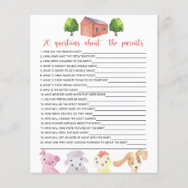 Boerderij - spelletjes - 20 vragen over de ouders