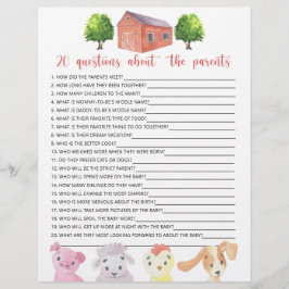 Boerderij - spelletjes - 20 vragen over de ouders