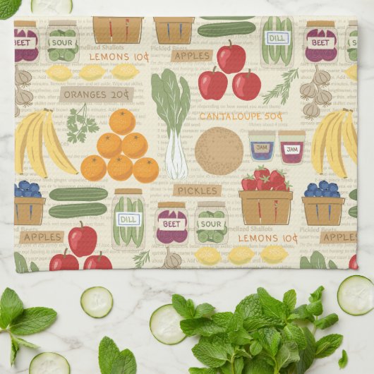 Boerderij standaard theedoek (Gevouwen)