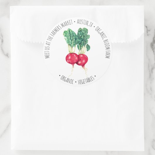 Boerderij Sticker Plantaardige illustratie (Tas)