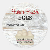 Boerderij Sticker verse eieren (Voorkant)