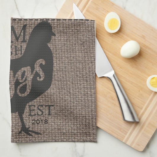 Boerderij Stijl Boerderij Verse Gepersonaliseerde  Theedoek (Quarter Fold)