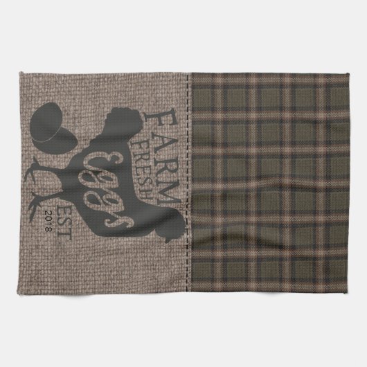 Boerderij Stijl Boerderij Verse Gepersonaliseerde  Theedoek (Horizontaal)