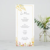 Boerderij Stijl Bruiloft Evenement Menu Platte Kaa (Staand voorkant)