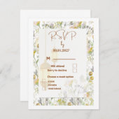 Boerderij stijl bruiloft RSVP Kaart (Voorkant / Achterkant)