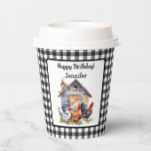  Boerderij Stijl Haan Verjaardag Papier Cup Papieren Bekers (Achterkant)