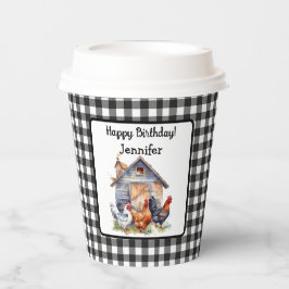 Boerderij Stijl Haan Verjaardag Papier Cup Papieren Bekers