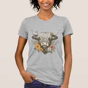 Boerderij stijl Highland Koe Graphic T-shirt