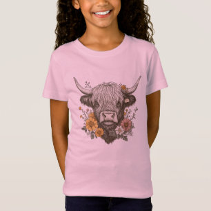 Boerderij stijl Highland Koe Graphic T-shirt