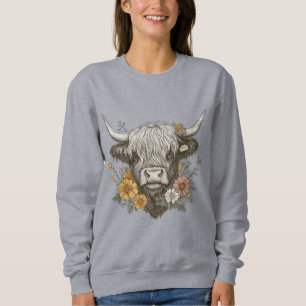 Boerderij stijl Highland Koe Graphic Trui