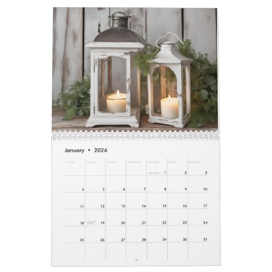 Boerderij stijl kalender (Jan 2026)