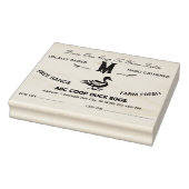 Boerderij stijl Monogram DucK ei karton stempel (Stempel)