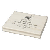 Boerderij stijl monogram eendenei karton stempel (Stempel)