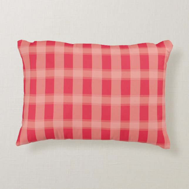 Boerderij stijl Plaid Accent Kussen (Achterkant)