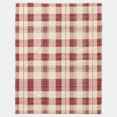 Boerderij stijl rustieke rode geruit gezellig fleece deken (Voorkant)