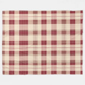 Boerderij stijl rustieke rode geruit gezellig fleece deken (Voorkant (Horizontaal))