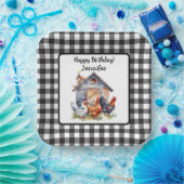  Boerderij Stijl Verjaardag Papier Bord (Feest)