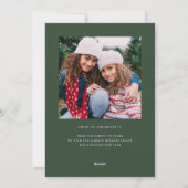 Boerderij stijl Waterverf kerstboom + foto Feestdagenkaart (Achterkant)