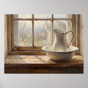 Boerderij Stilleven Kunst met Kan Poster
