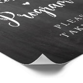 Boerderij String Lights, Chalkboard, Wedding Progr Poster (Hoek)
