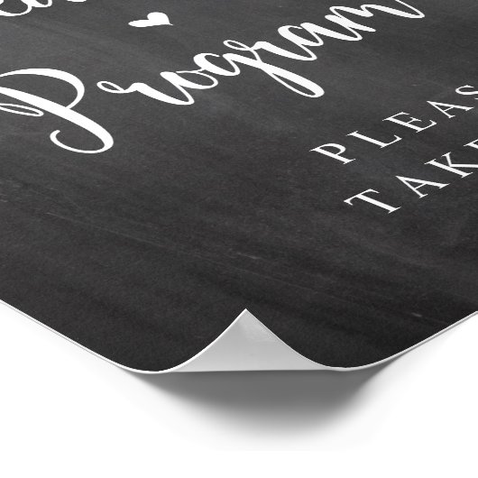 Boerderij String Lights, Chalkboard, Wedding Progr Poster (Hoek)