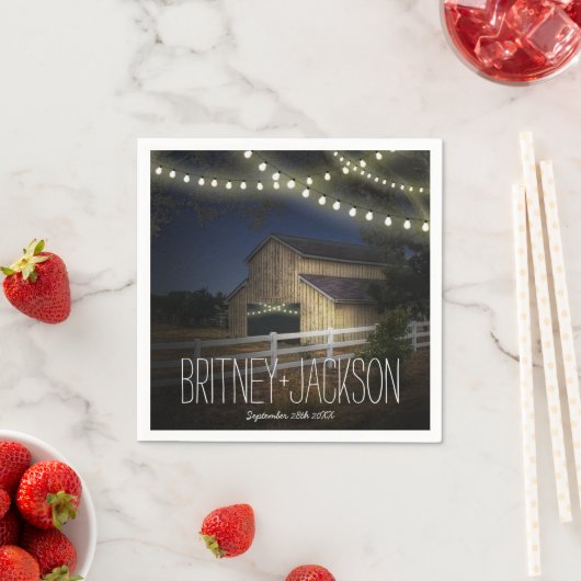 Boerderij String Lights rustieke schuur bruiloft s Servet (Insitu)