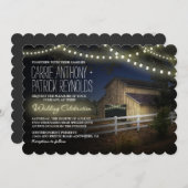 Boerderij String Lights rustieke schuur bruiloft u Kaart (Voorkant / Achterkant)