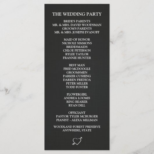 Boerderij String Lights Rustieke Schuur Trouwprogr Programmakaart (Achterkant)