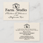 Boerderij Studio Pilates & Fitness Yoga Visitekaartje (Voorkant / Achterkant)