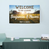 Boerderij Sunset Wedding Welkom Banner (Beurs)