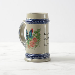 Boerderij Sweet Boerderij Floral Rooster Bierpul