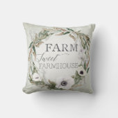 Boerderij Sweet Farmhouse Wreath Eucalyptus Anemon Kussen (Voorkant)