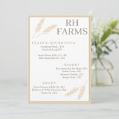 Boerderij Tarwe Stalks Bakkerij Prijzen gepersonal Kaart (Staand voorkant)