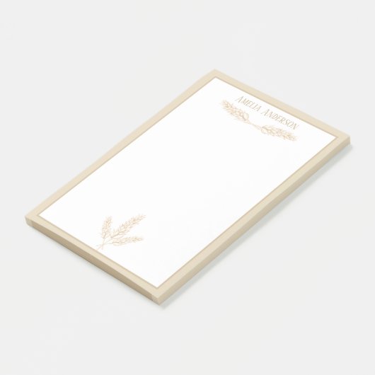 Boerderij Tarwe Stengels | Gepersonaliseerd Post-it® Notes (Schuin)