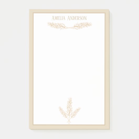 Boerderij Tarwe Stengels | Gepersonaliseerd Post-it® Notes (Voorkant)