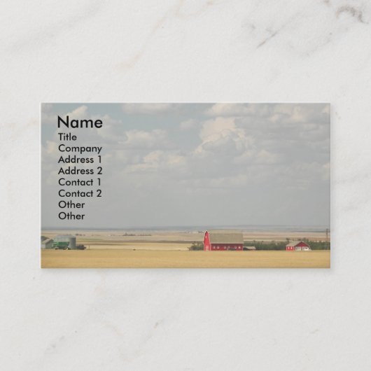 Boerderij Tarwevelden Landschap Visitekaartje (Voorkant)