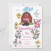 Boerderij-tastic Barnyard Dieren Tractor Birthday  Kaart (Voorkant)