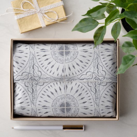 Boerderij  Tegel zwart grijs wit geschilderd Tissuepapier (Geschenk)