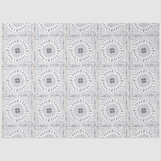 Boerderij  Tegel zwart grijs wit geschilderd Tissuepapier (Voorkant)