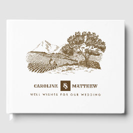 Boerderij Tekening Rustieke Bruiloft Gastenboek