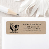 boerderij terugzendadres kiprooster biologisch ei etiket (Insitu)